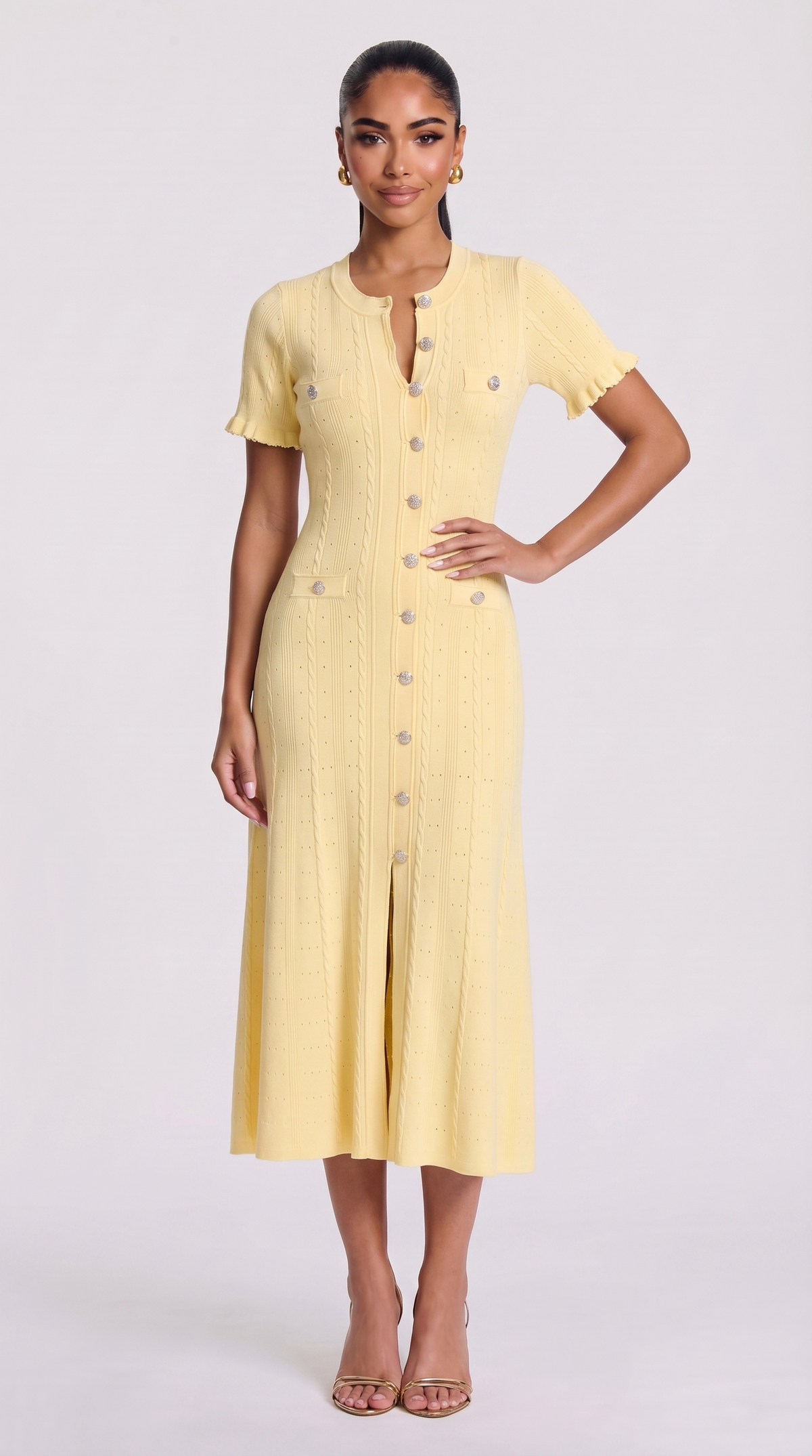 Aria Maxikleid - Lemon