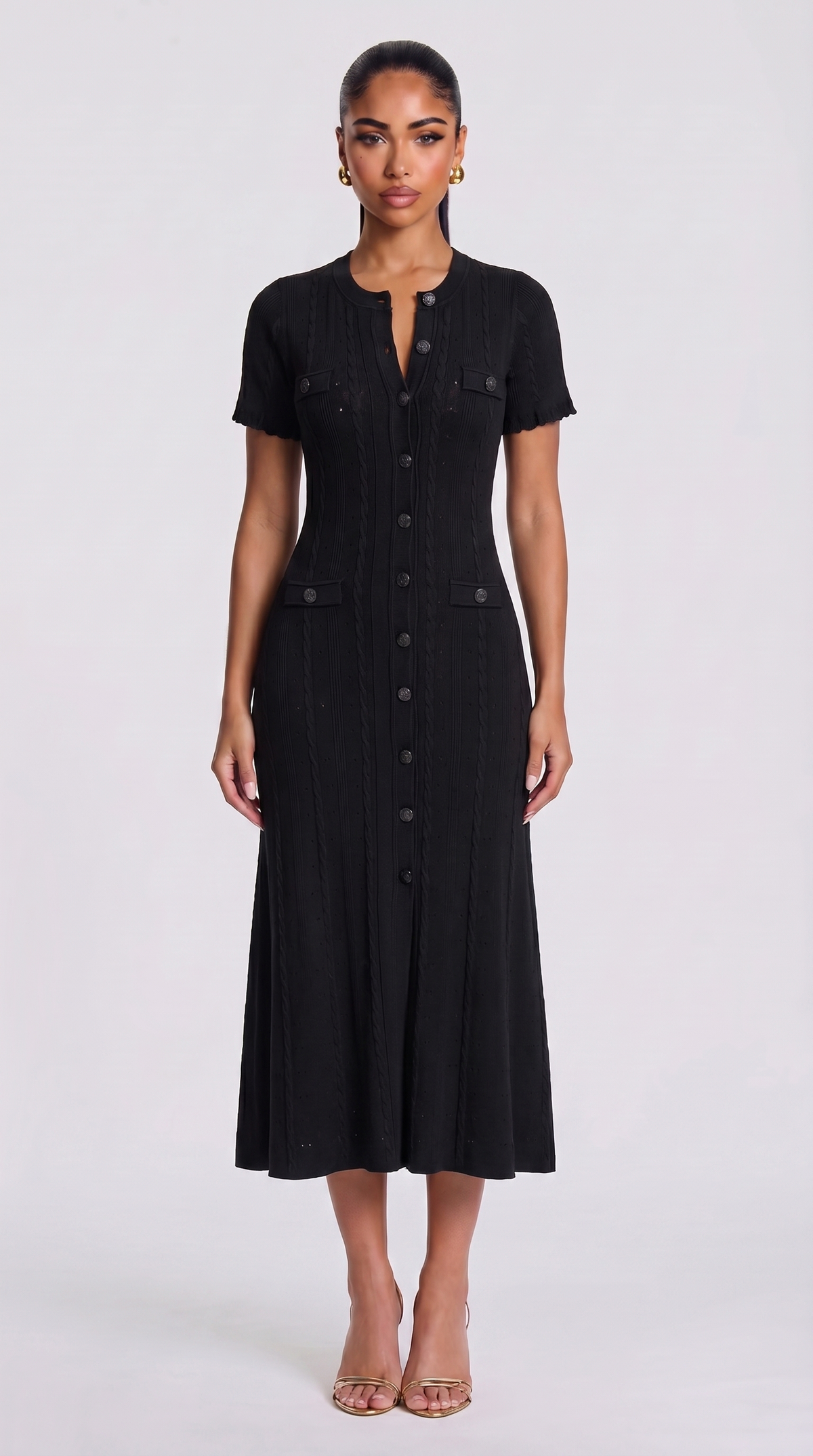 Aria Maxikleid - Schwarz