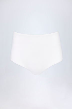 Slinky Jersey Low-Rise Hotpants in White