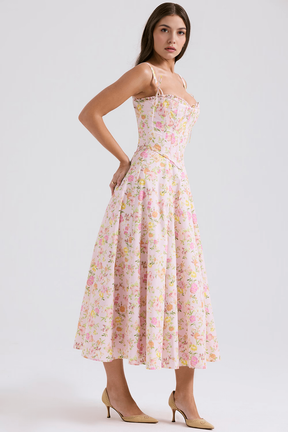Midi dress Louise + detachable corset
