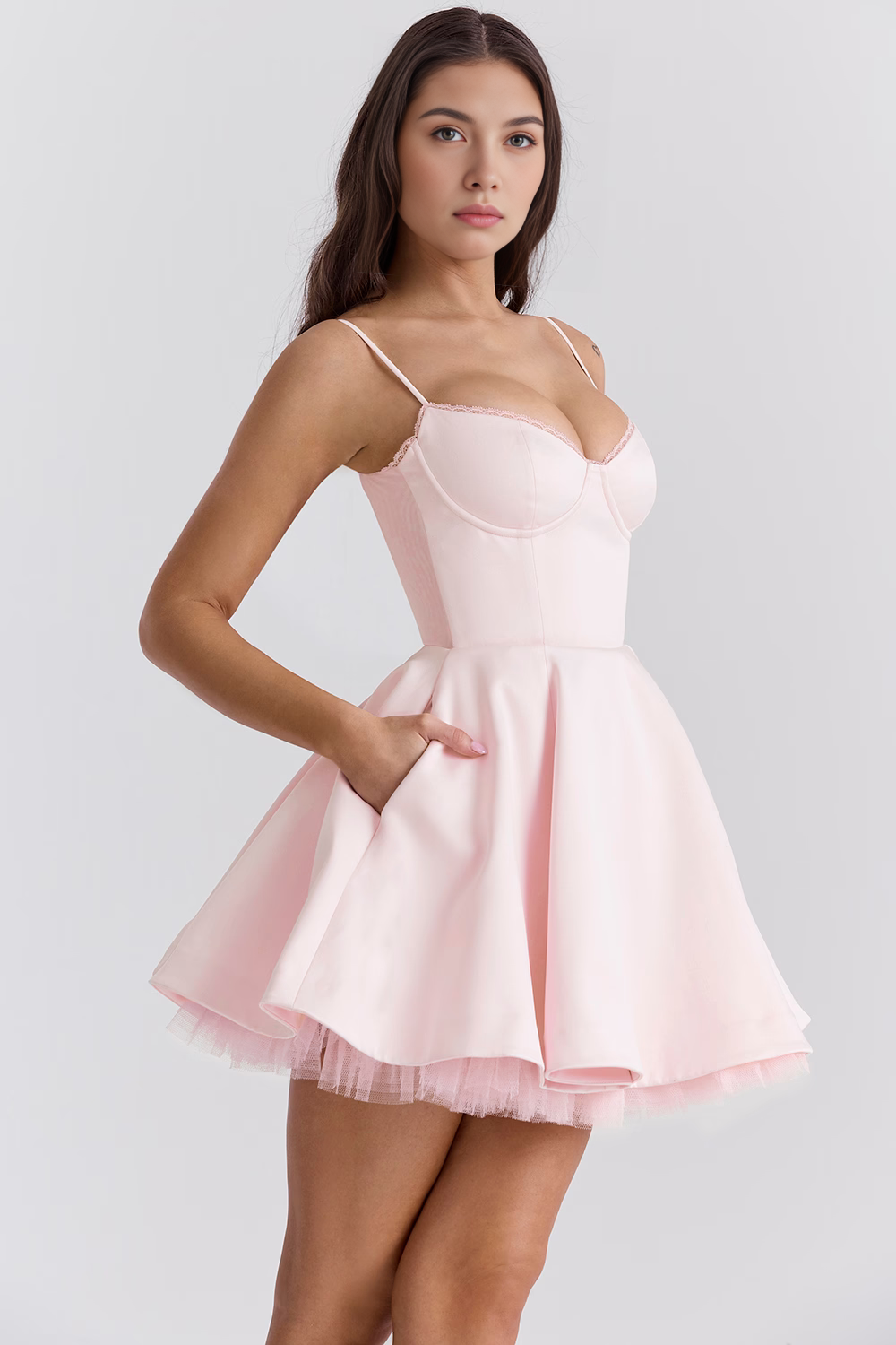 Short dress Cloe - Double-layered