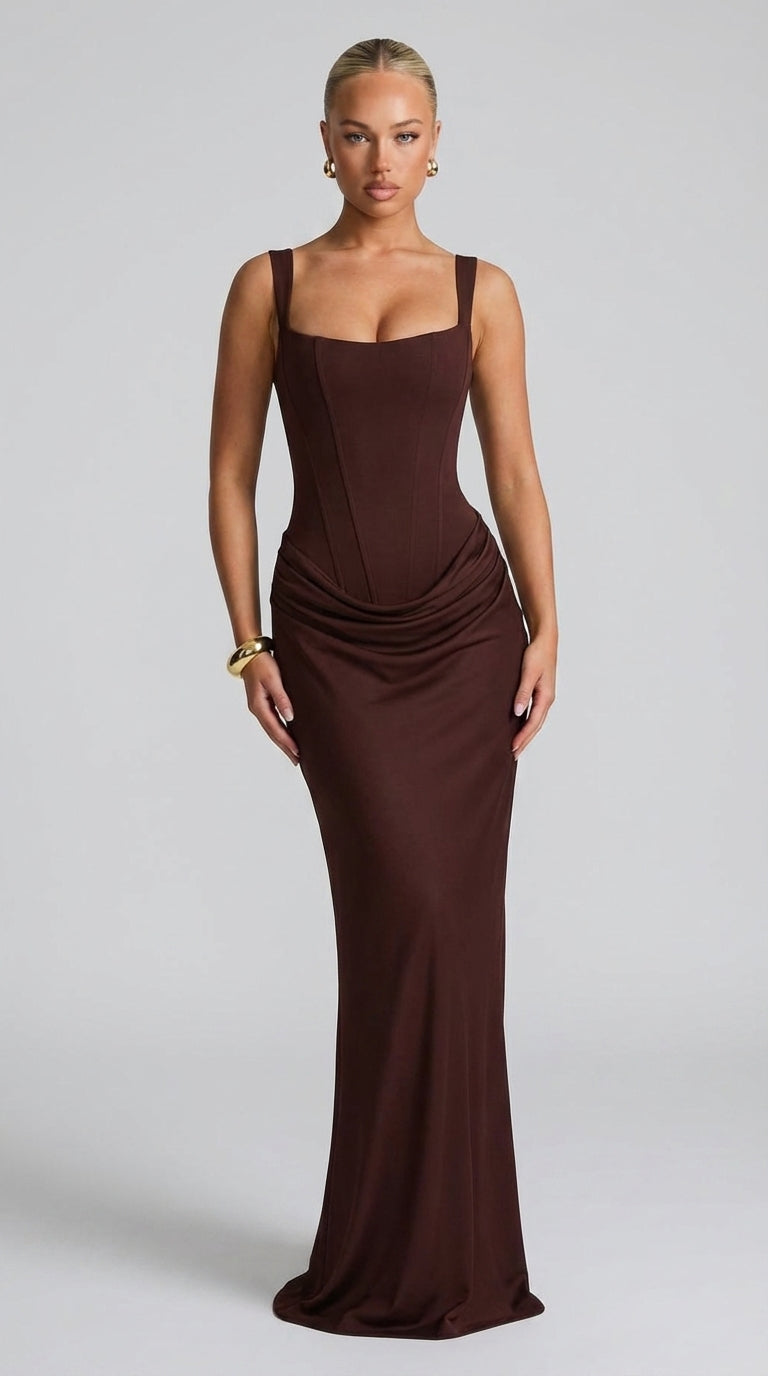 Dalia Maxikleid - Braun