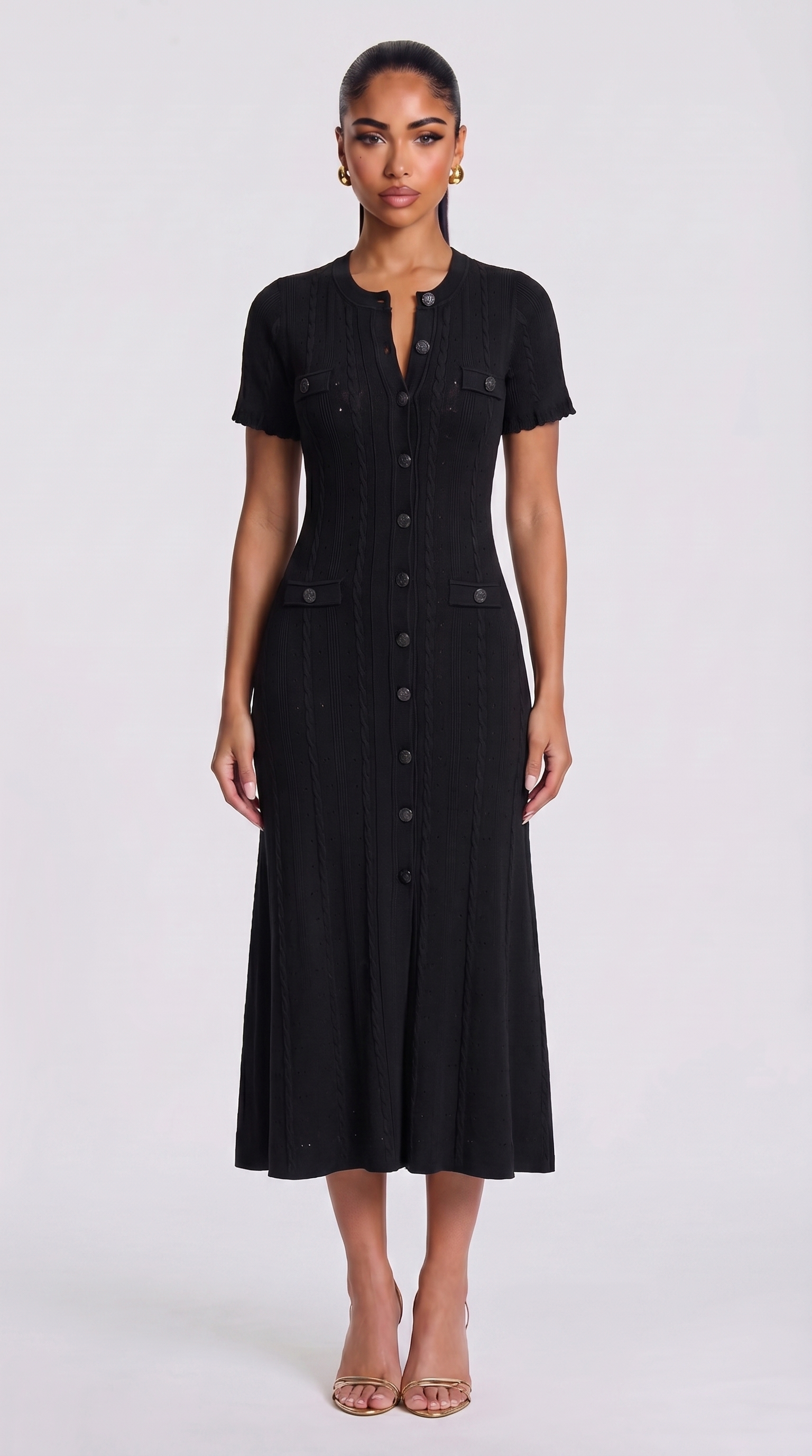 Aria Maxikleid - Schwarz