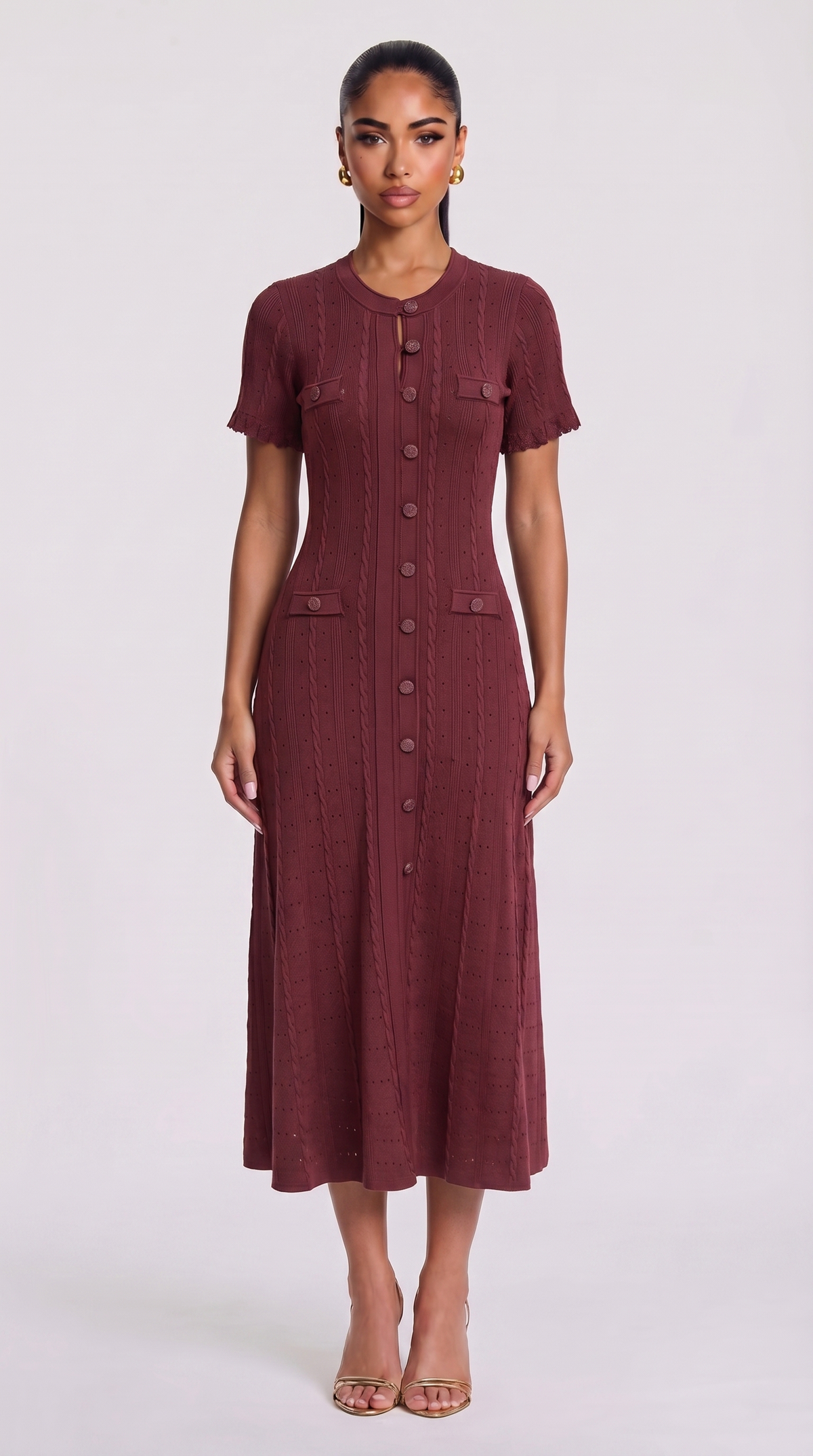 Aria Maxikleid - Weinrot