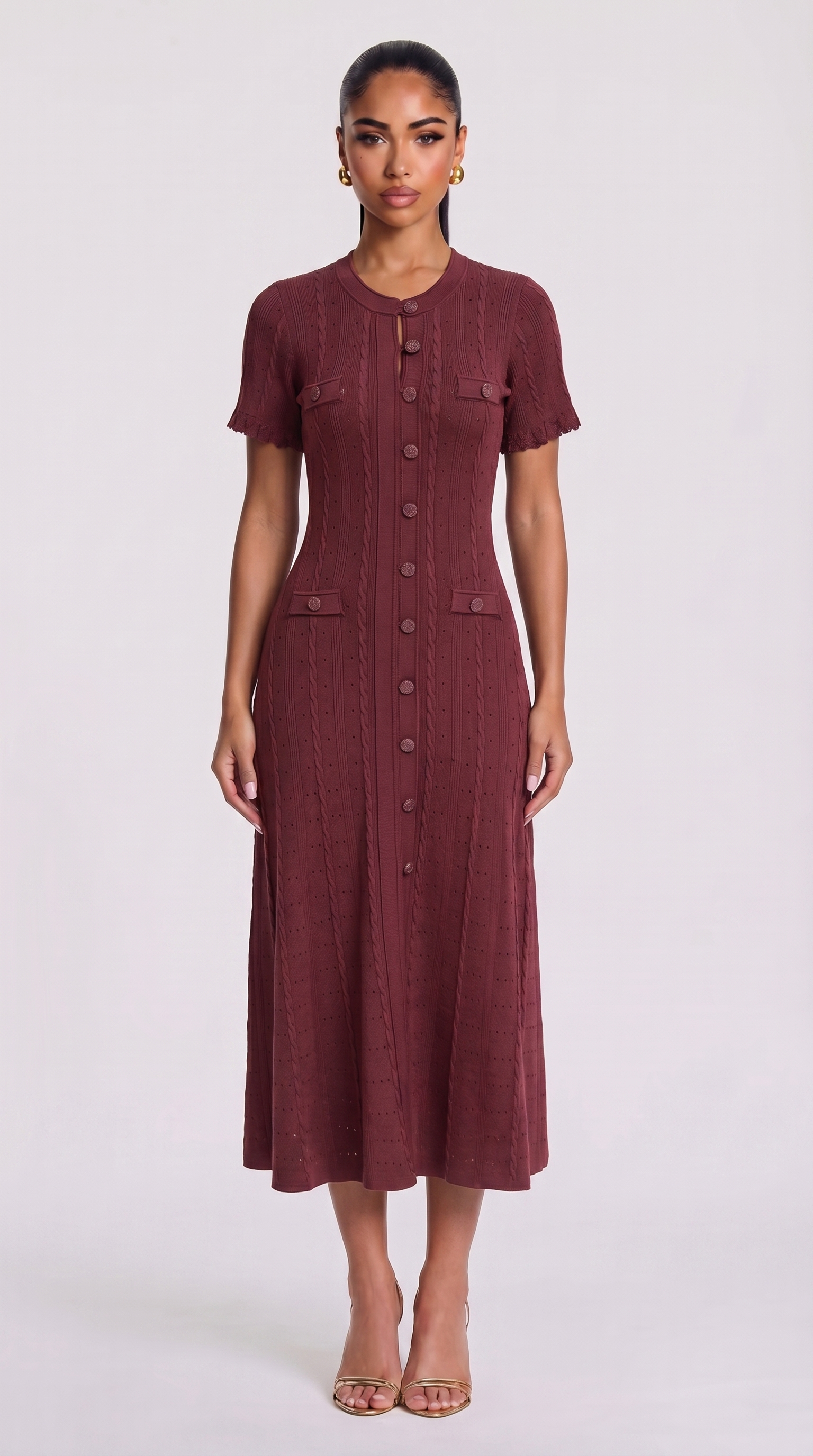 Aria Maxikleid - Weinrot