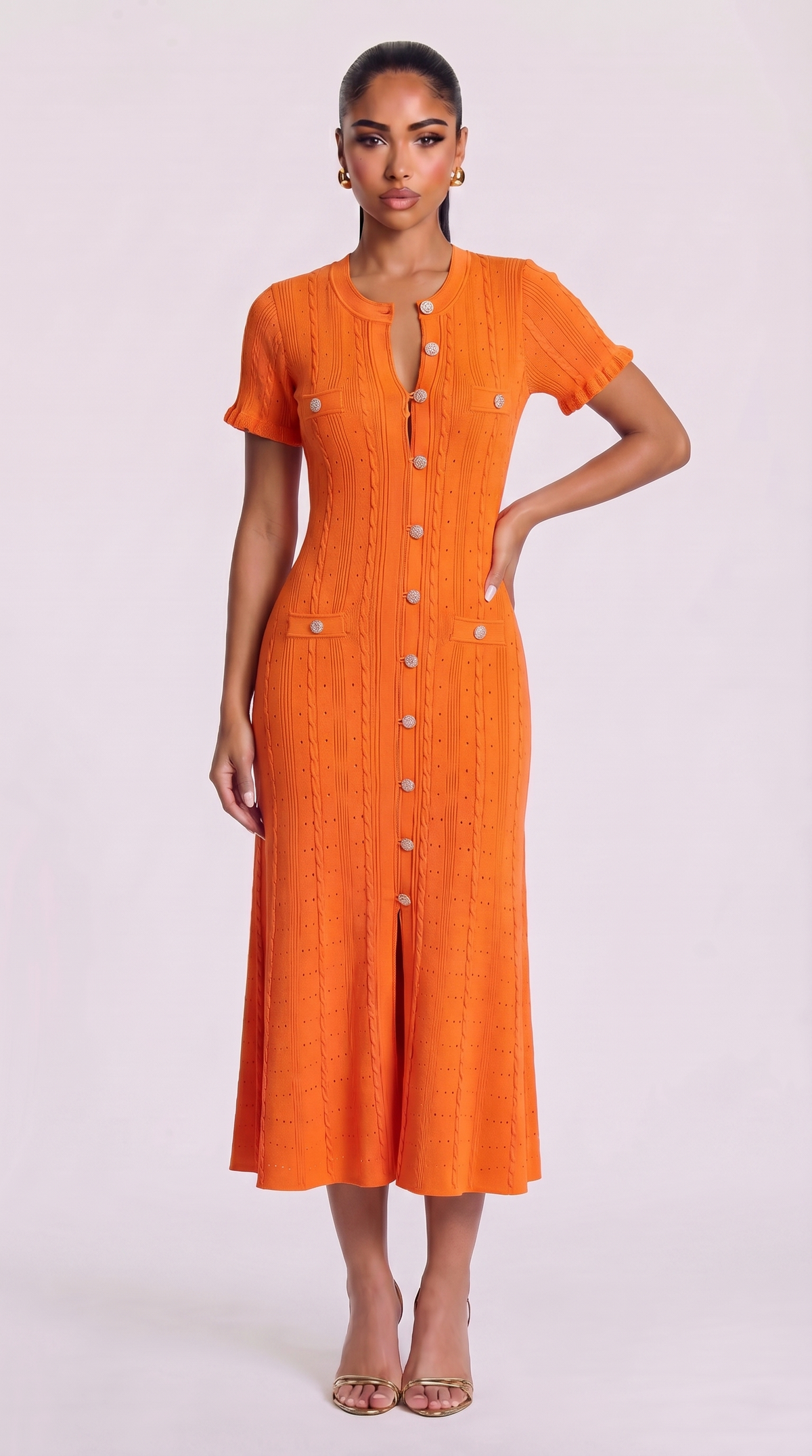 Aria Maxikleid - Orange