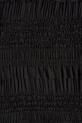 Ruffled Mid-Rise Shorts in Black